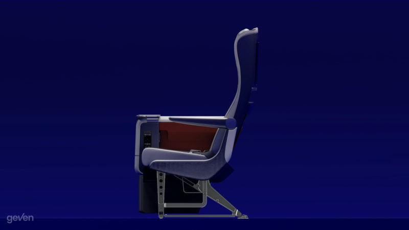 a blue and black seat