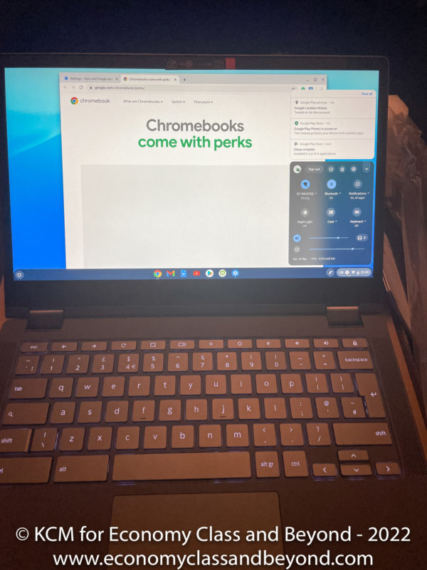 a laptop with a keyboard