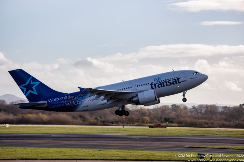 Air Tansat Airbus A310 taking off from Manchester Airport - Image, Economy Class and Beyond