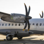 a plane with propellers on the side