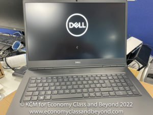 a laptop with a logo on the screen