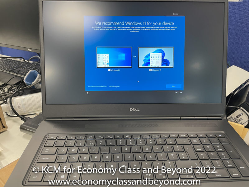 a laptop with a blue screen