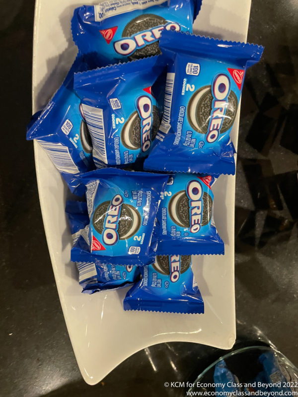 a group of oreo cookies in blue wrappers
