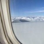 a view of clouds from an airplane window