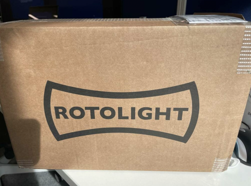 a brown box with black text