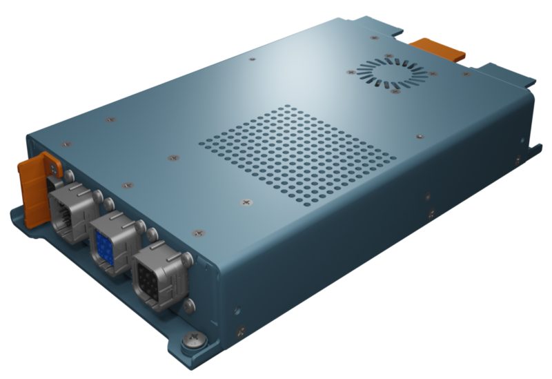 a grey electronic device with ports