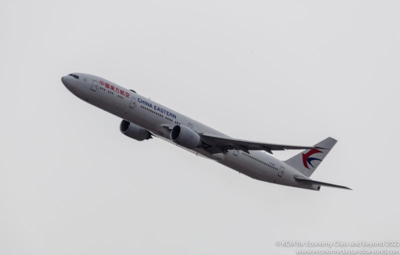 China Eastern Airlines Boeing 777-300-ER departing Chicago O'Hare International - Image, Economy Class and Beyond