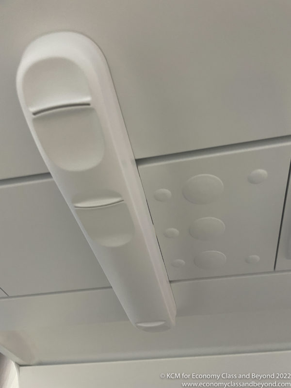 a white object on a ceiling