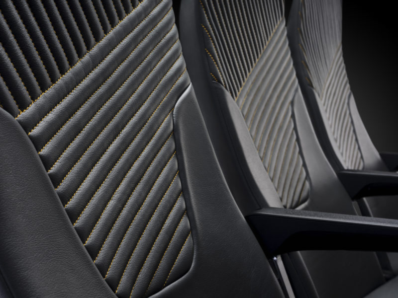 a close up of a car seat