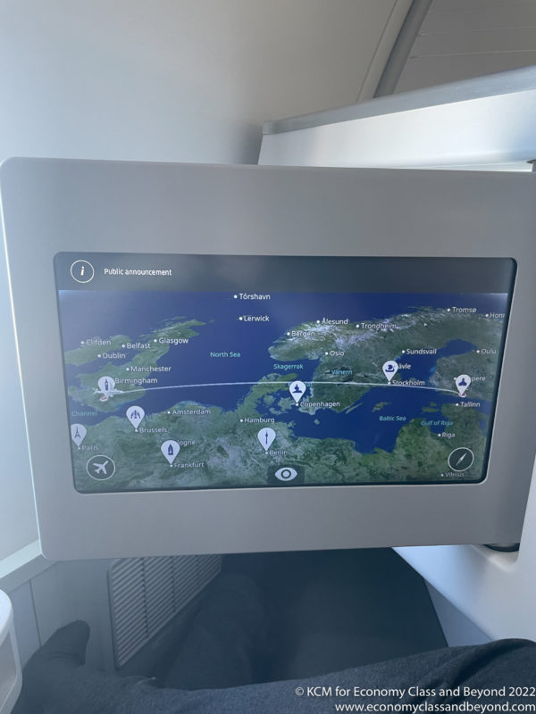 a screen with a map on it