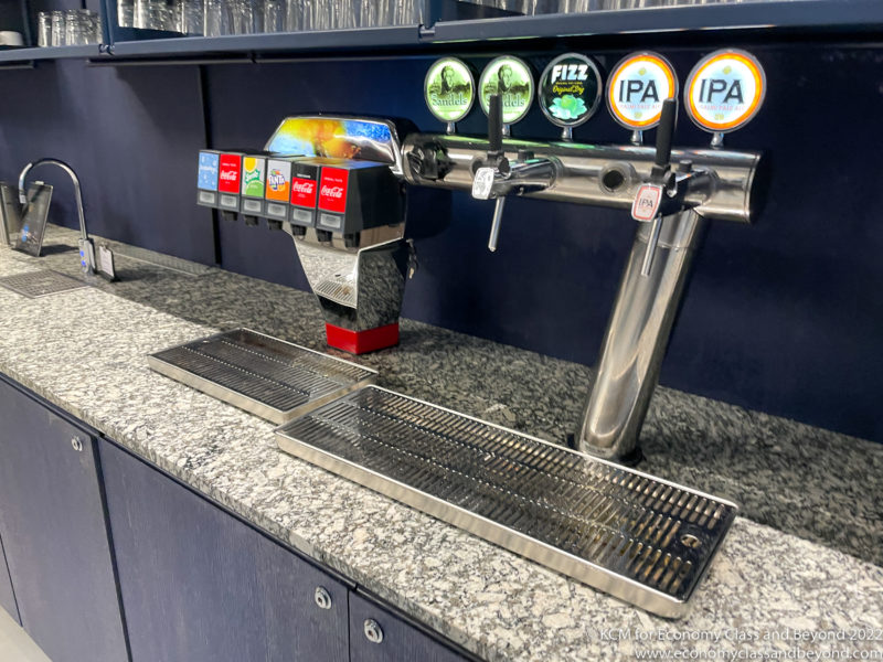 a beer dispenser on a counter