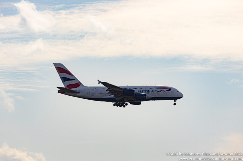 British Airways Airbus A380 arriving at Chicago O'Hare International Airport - Image, Economy Class and Beyond