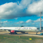 Virgin Atlantic Airbus A350-1000 on tow at London Heathrow Airport - Image, Economy Class and Beyond