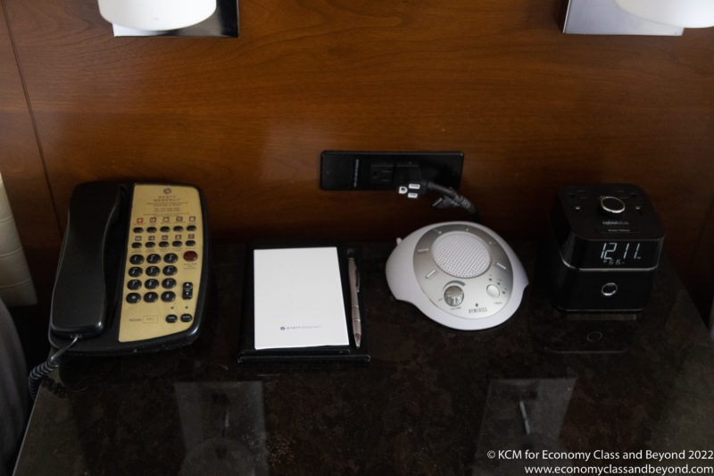 a group of office equipment on a table