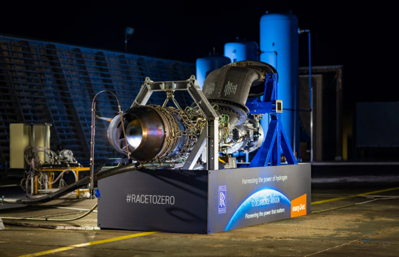 Rolls-Royce AE2100 Hydrogen Demonstrator engine preparing for test at RAF Boscombe Down