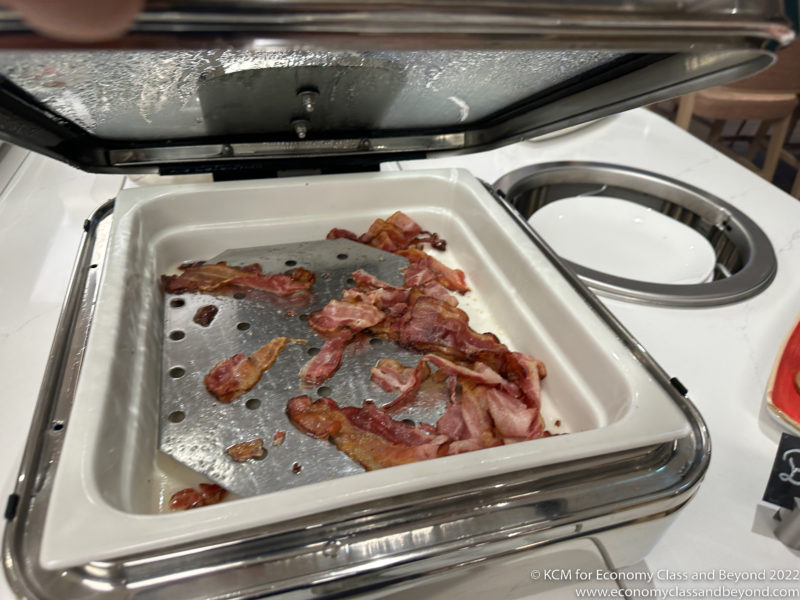 a tray of bacon in a container