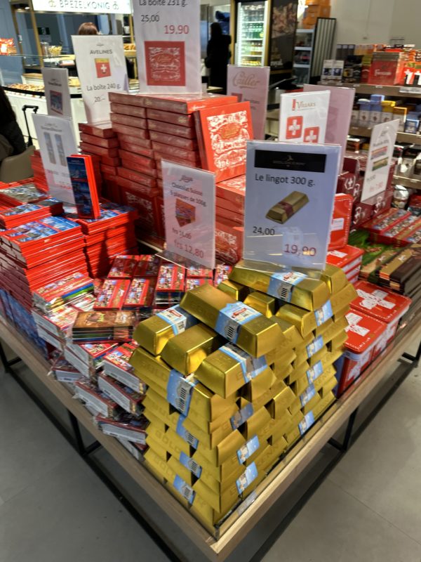 a display of chocolate bars and candy bars