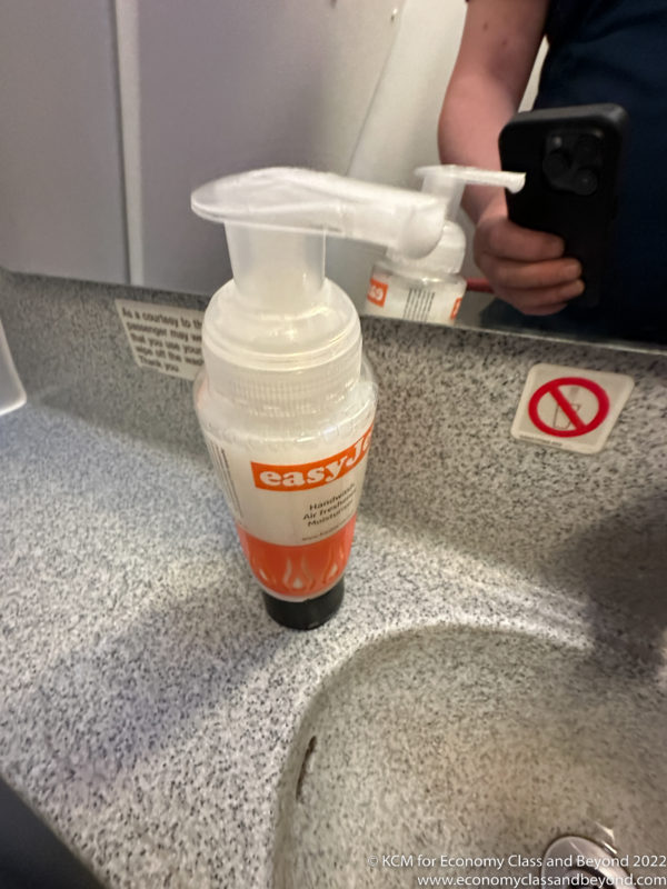 a hand sanitizer on a counter
