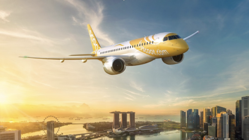 Scoot Embraer E190-E2 - Rendering, Scoot. 