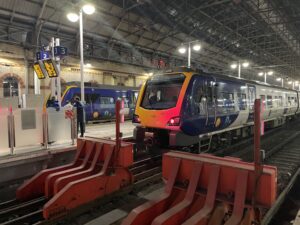 a train in a station