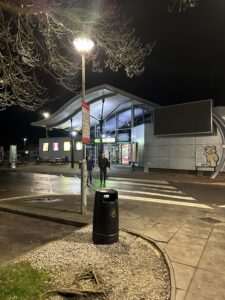 people standing in front of a building