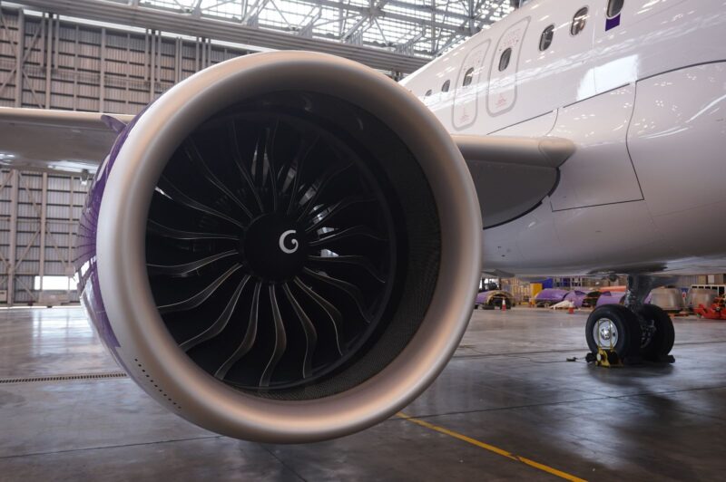 a close up of a jet engine