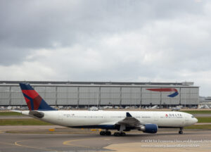 Delta Air Lines Airbus A330-300 taxiing at London Heathrow Airport - Image, Economy Class and Beyond