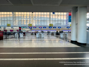 an airport check in area