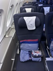 a seat on an airplane