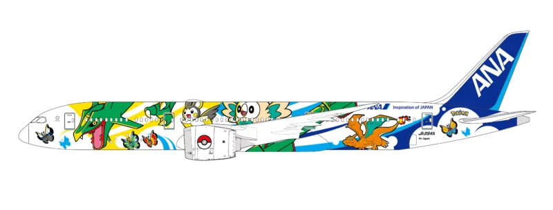 a cartoon airplane with cartoon characters on it
