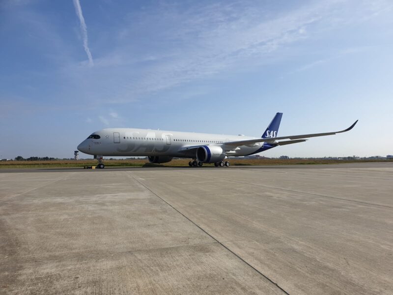 a plane on the runway