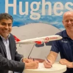 two men signing a plane
