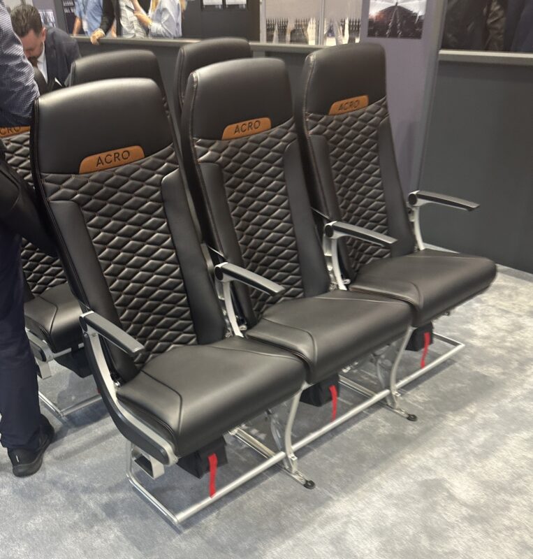 a group of black chairs