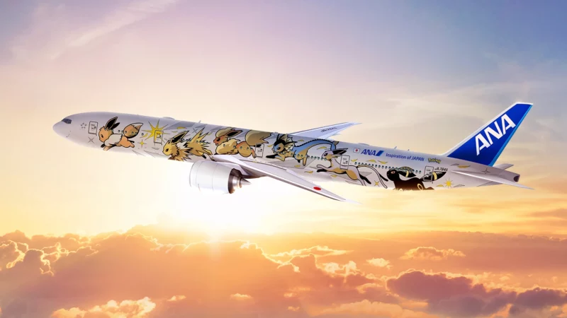 a plane with cartoon characters on it