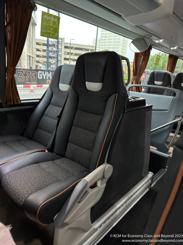 a seats on a bus