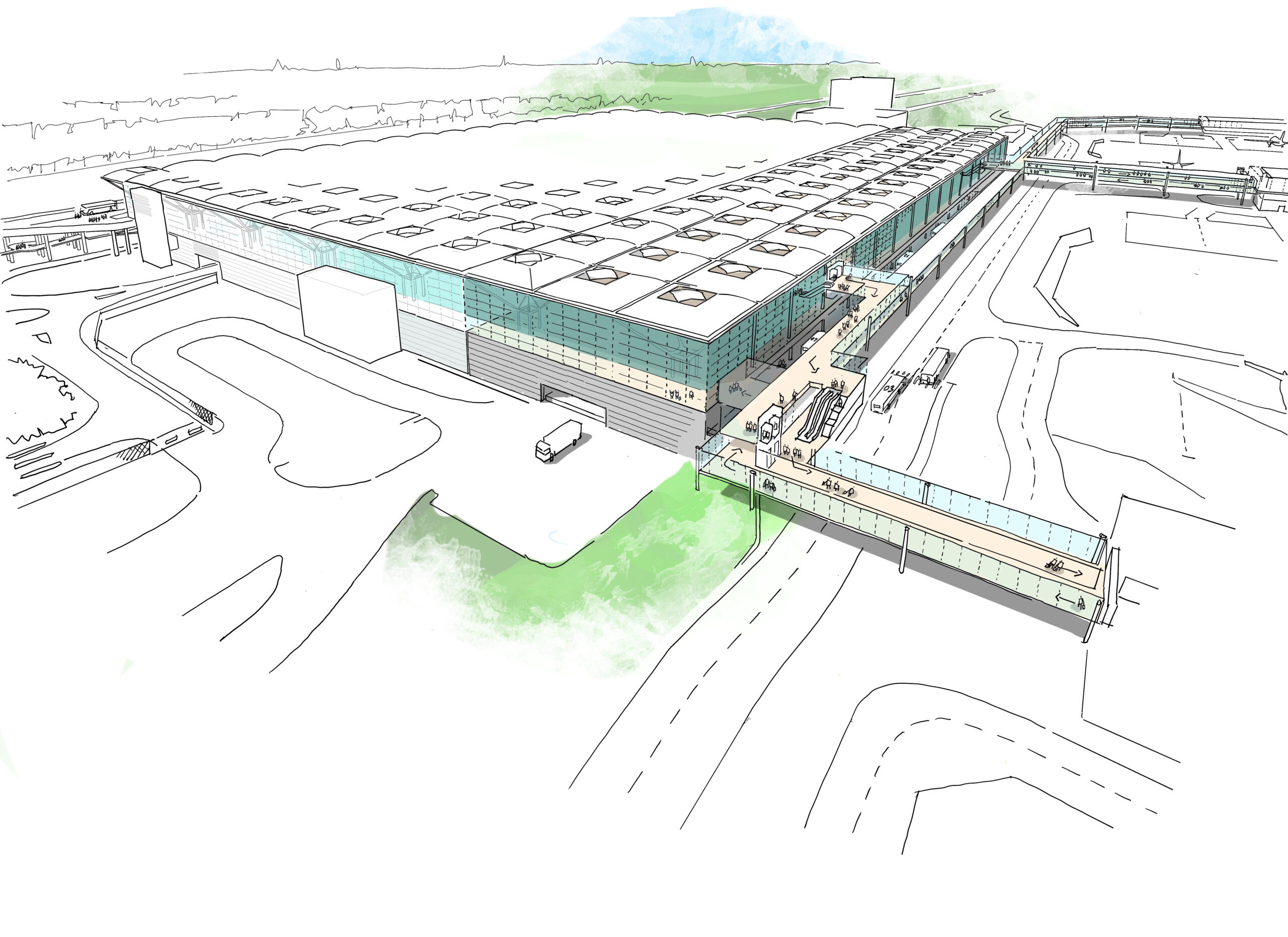 Stansted Airport Unveils Its Terminal Expansion Plans Economy Class   Aerialviewofnorthextension V2 Scaled 