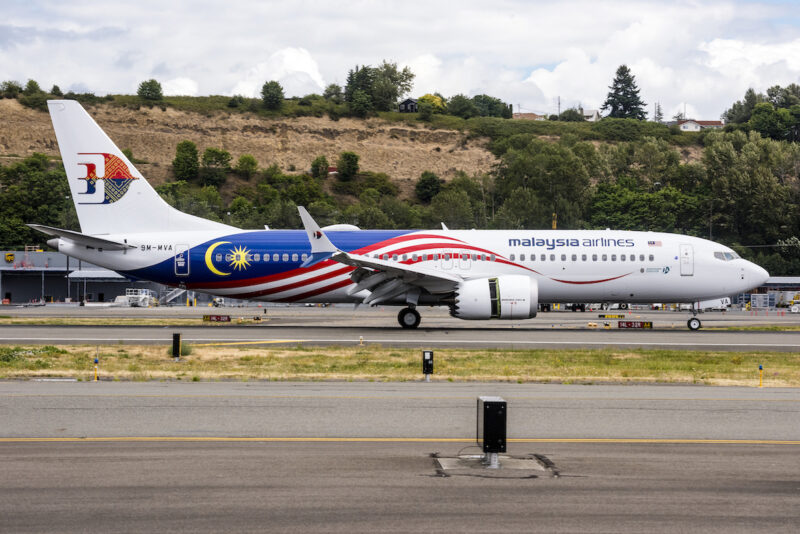 a plane on the runway