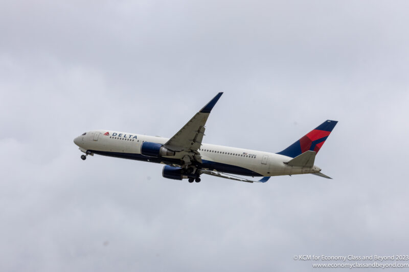 Delta Air Lines Boeing 767-300ER taking off from Dublin Airport 