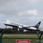 Ryanair Boeing 737-800 taking off from Dublin Airport