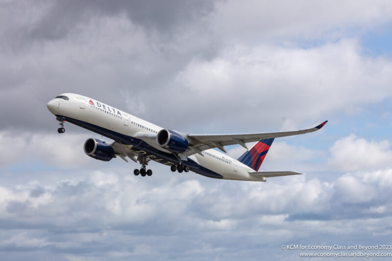 Delta Air Lines Airbus A350-900 taking off from Dublin Airport - Image, Economy Class and Beyond