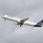 Lufthansa Airbus A321 taking off from Dublin Airport