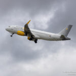 Vueling airbus A320 taking off from Dublin Airport