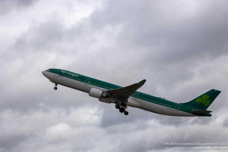 Aer Lingus Airbus A330-300 taking off from Dublin Airport