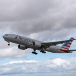 American Airlines Boeing 777-200ER taking off from Dublin Airport