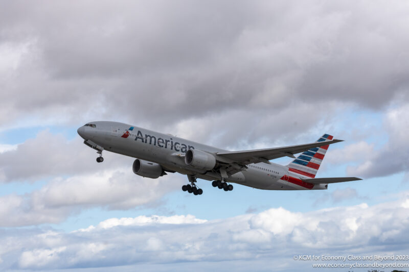 American Airlines Boeing 777-200ER taking off from Dublin Airport