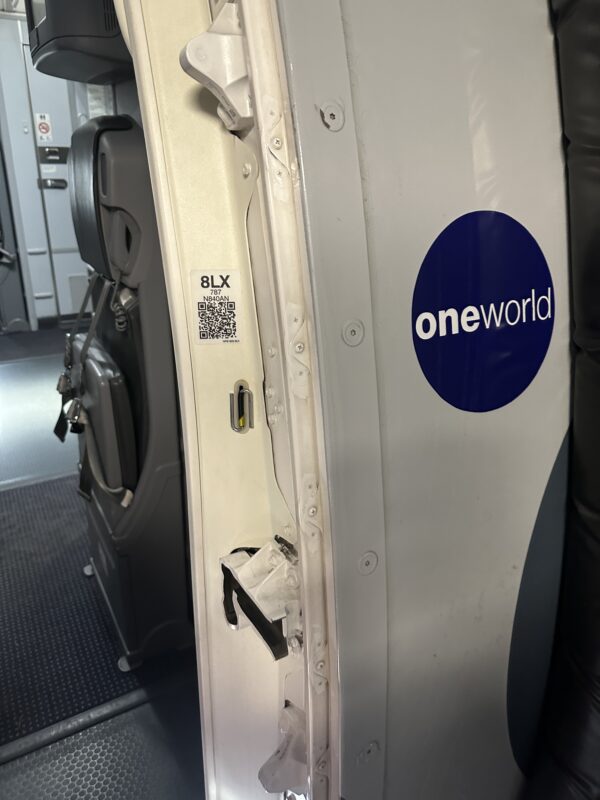 a door of an airplane