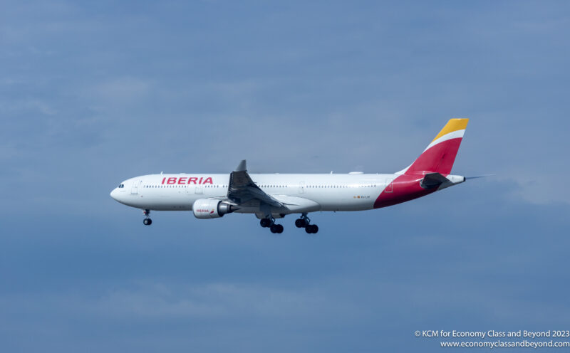 Iberia Airbus A330-300 arriving at Chicago O'Hare - Image, Economy Class and Beyond