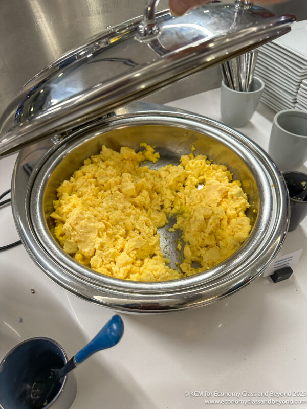 a bowl of scrambled eggs