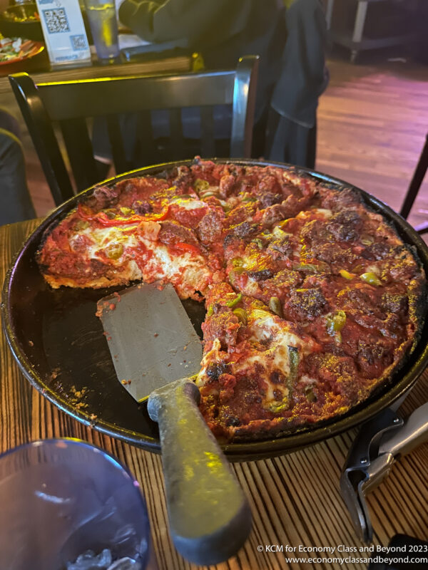 a pizza in a pan