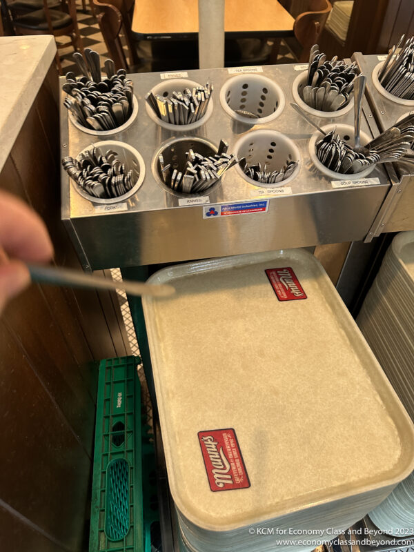 a trays with spoons in them